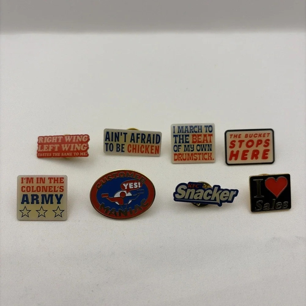 Lot Of 8 KFC Kentucky Fried Chicken Fast Food Chain‎ Lapel Hat Pins